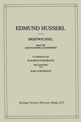 Husserl / Schuhmann |  Briefwechsel | Buch |  Sack Fachmedien