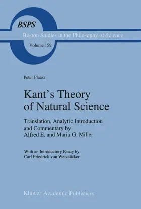 Plaass |  Kant's Theory of Natural Science | Buch |  Sack Fachmedien