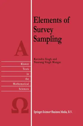 Singh Mangat / Singh |  Elements of Survey Sampling | Buch |  Sack Fachmedien