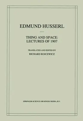 Husserl |  Thing and Space | Buch |  Sack Fachmedien