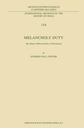 Foster |  Melancholy Duty | Buch |  Sack Fachmedien