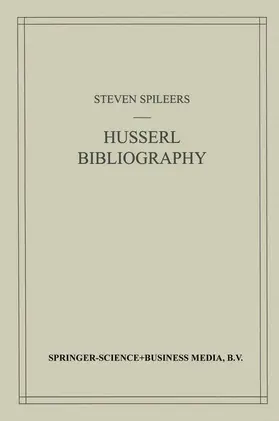 Spileers |  Edmund Husserl Bibliography | Buch |  Sack Fachmedien