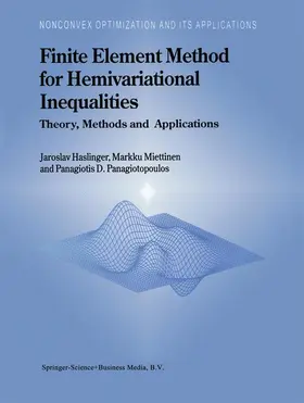 Haslinger / Panagiotopoulos / Miettinen |  Finite Element Method for Hemivariational Inequalities | Buch |  Sack Fachmedien