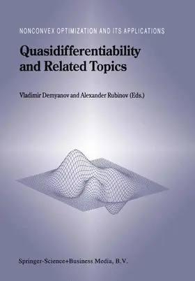 Rubinov / Demyanov |  Quasidifferentiability and Related Topics | Buch |  Sack Fachmedien
