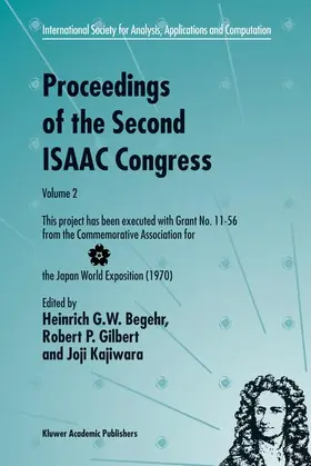 Begehr / Kajiwara / Gilbert |  Proceedings of the Second ISAAC Congress | Buch |  Sack Fachmedien
