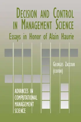 Zaccour |  Decision & Control in Management Science | Buch |  Sack Fachmedien