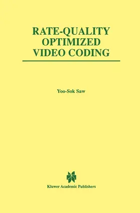  Rate-Quality Optimized Video Coding | Buch |  Sack Fachmedien