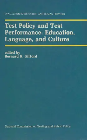 Gifford |  Test Policy and Test Performance: Education, Language, and Culture | Buch |  Sack Fachmedien