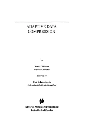Williams |  Adaptive Data Compression | Buch |  Sack Fachmedien
