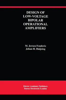 Huijsing / Fonderie |  Design of Low-Voltage Bipolar Operational Amplifiers | Buch |  Sack Fachmedien