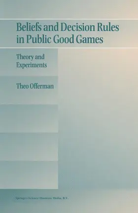 Offerman |  Beliefs and Decision Rules in Public Good Games | Buch |  Sack Fachmedien