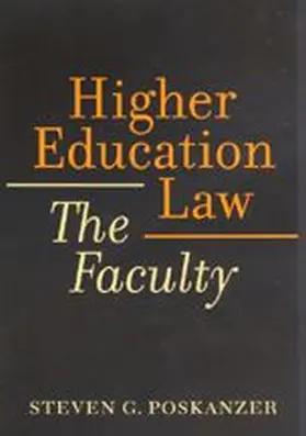 Poskanzer |  Higher Education Law | Buch |  Sack Fachmedien