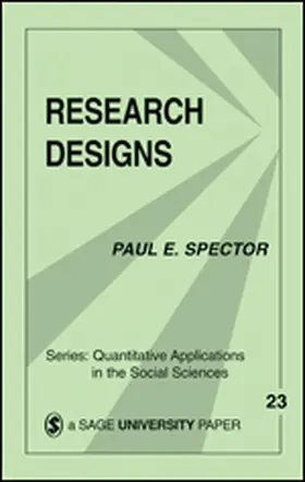 Spector |  Research Designs | Buch |  Sack Fachmedien