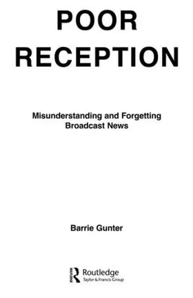 Gunter |  Poor Reception | Buch |  Sack Fachmedien