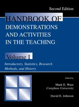 Ware / Johnson |  Handbook of Demonstrations and Activities in the Teaching of Psychology | Buch |  Sack Fachmedien