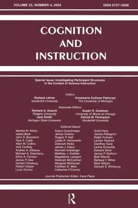 Lehrer / Palincsar |  Investigating Participant Structures in the Context of Science Instruction | Buch |  Sack Fachmedien