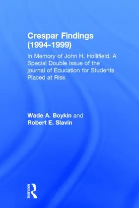 Slavin / Boykin |  Crespar Findings (1994-1999) | Buch |  Sack Fachmedien