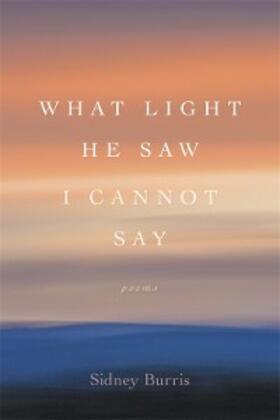 Burris |  What Light He Saw I Cannot Say | eBook | Sack Fachmedien