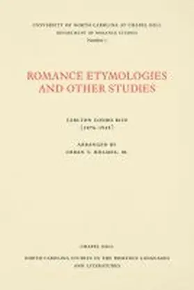 Rice / Holmes |  Romance Etymologies and Other Studies | Buch |  Sack Fachmedien