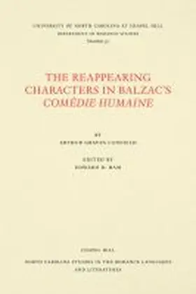 Canfield / Ham |  The Reappearing Characters in Balzac's Comédie Humaine | Buch |  Sack Fachmedien