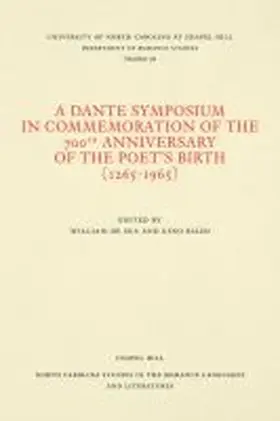 Rizzo / de Sua |  A Dante Symposium in Commemoration of the 700th Anniversary of the Poet's Birth (1265-1965) | Buch |  Sack Fachmedien