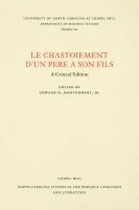 Alphonsi / Montgomery |  Le Chastoiement d'un père à son fils | Buch |  Sack Fachmedien