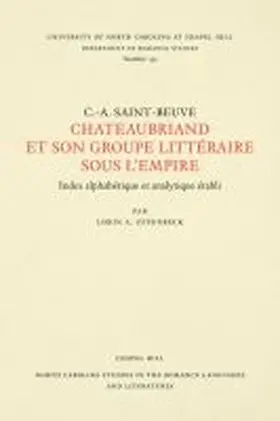 Sainte-Beuve |  C.-A. Sainte-Beuve | Buch |  Sack Fachmedien