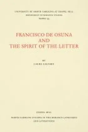 Calvert |  Francisco de Osuna and the Spirit of the Letter | Buch |  Sack Fachmedien