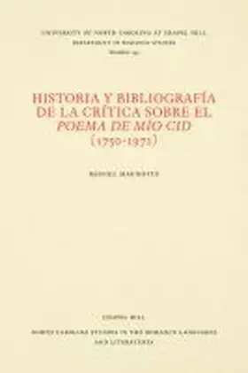 Magnotta |  Historia y bibliografía de la crítica sobre el Poema de mío Cid (1750-1971) | Buch |  Sack Fachmedien