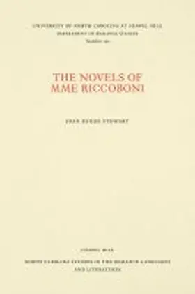 Stewart |  The Novels of Mme Riccoboni | Buch |  Sack Fachmedien