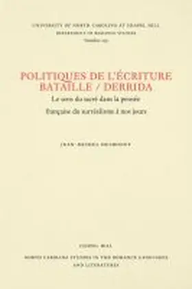 Heimonet |  Politiques de l'écriture, Bataille / Derrida | Buch |  Sack Fachmedien