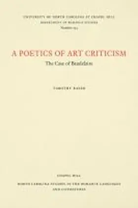Raser |  A Poetics of Art Criticism | Buch |  Sack Fachmedien