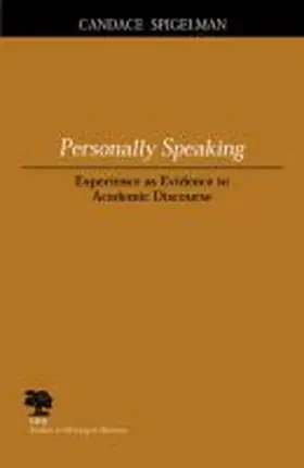 Spigelman |  Personally Speaking | Buch |  Sack Fachmedien