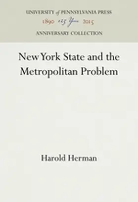 Herman |  New York State and the Metropolitan Problem | Buch |  Sack Fachmedien