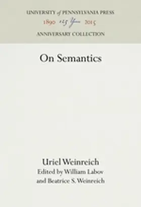 Weinreich / Labov |  On Semantics | Buch |  Sack Fachmedien