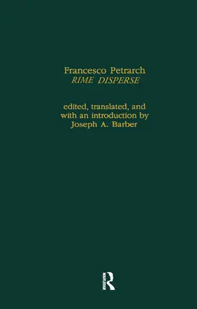 Barber |  Francesco Petrarch's Rime Disperse, Series A | Buch |  Sack Fachmedien