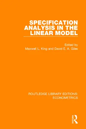 King / Giles |  Specification Analysis in the Linear Model | Buch |  Sack Fachmedien
