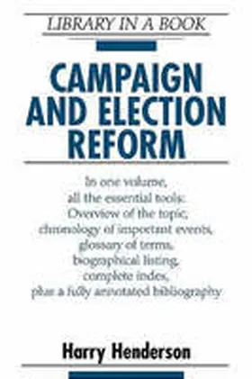 Henderson |  Campaign and Election Reform | Buch |  Sack Fachmedien