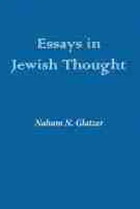 Glatzer |  Essays in Jewish Thought | Buch |  Sack Fachmedien