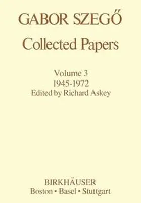 Szegö |  Gabor Szegö: Collected Papers | Buch |  Sack Fachmedien