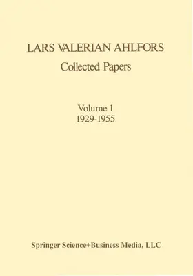 Ahlfors |  Collected Papers Volume 1 1929–1955 | Buch |  Sack Fachmedien