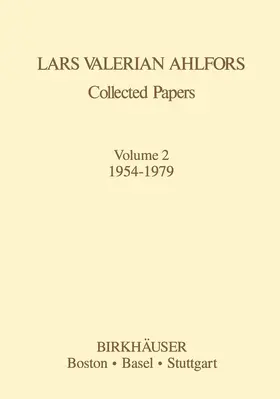 Ahlfors |  Collected Papers Vol 2: 1954-1979 | Buch |  Sack Fachmedien