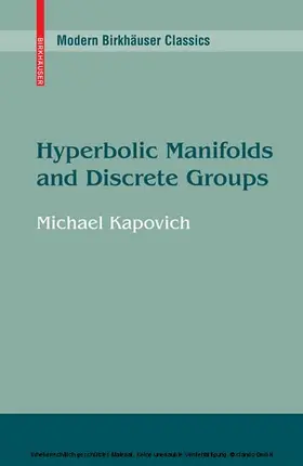 Kapovich |  Hyperbolic Manifolds and Discrete Groups | eBook | Sack Fachmedien