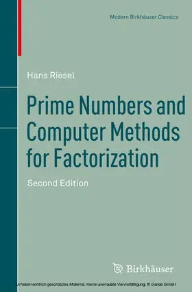Riesel |  Prime Numbers and Computer Methods for Factorization | eBook | Sack Fachmedien