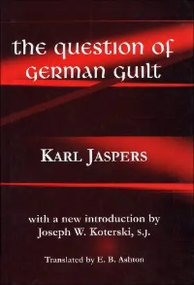 Jaspers |  Question of German Guilt | eBook | Sack Fachmedien