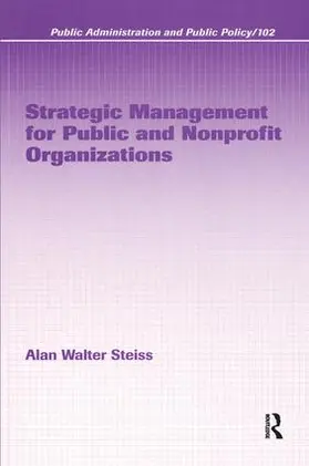 Steiss |  Strategic Management for Public and Nonprofit Organizations | Buch |  Sack Fachmedien