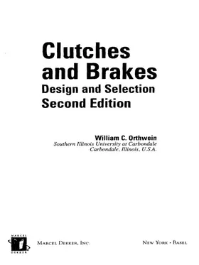 Orthwein |  Clutches and Brakes | Buch |  Sack Fachmedien