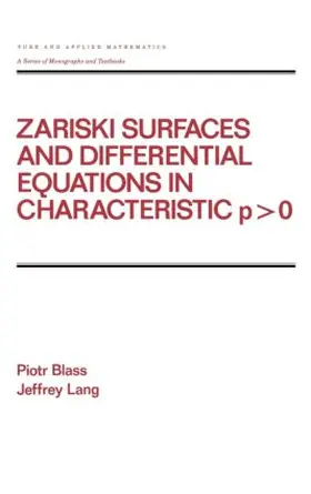 Blass |  Zariski Surfaces and Differential Equations in Characteristic P < O | Buch |  Sack Fachmedien