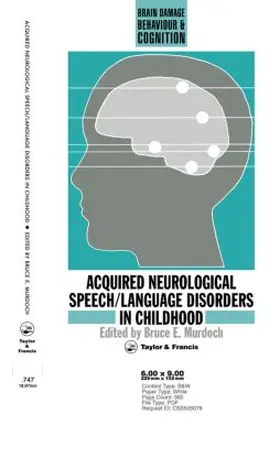 Murdoch |  Acquired Neurological Speech/Language Disorders in Childhood | Buch |  Sack Fachmedien
