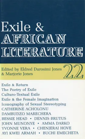 Jones |  ALT 22 Exile and African Literature | Buch |  Sack Fachmedien